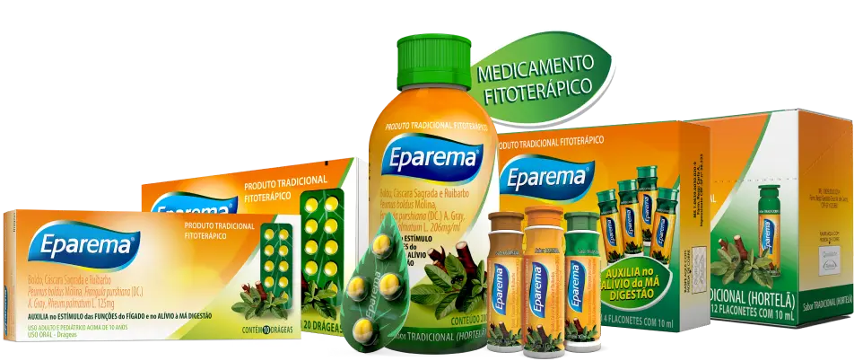 Embalagens dos produtos de Eparema.